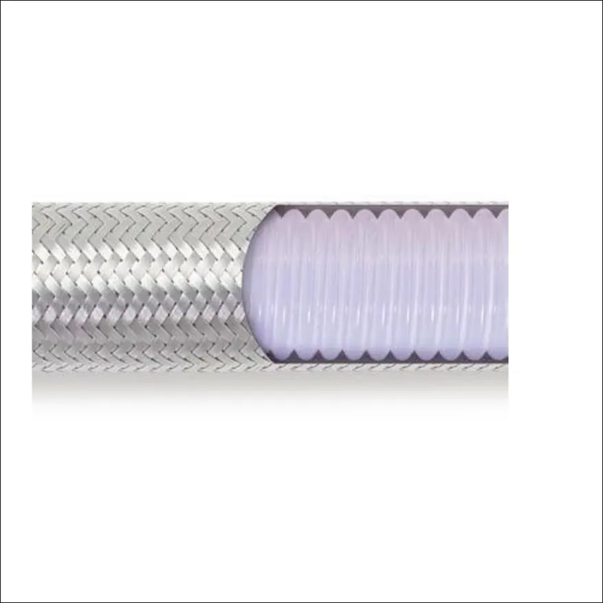 Tuyau haute/moyenne pression de tube de PTFE 1-2 couches d'acier inoxydable tressé/tricoté/tuyau/tube fabriqués