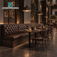Ensemble de sièges capitonnés en chêne pour hôtels, restaurants, cafés et bistrots, tables et chaises en bois personnalisables, OEM, vente en gros, usine Chine