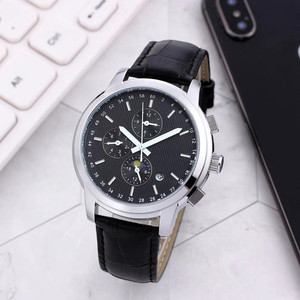 <strong>Brown</strong> Hollowed-out Design Leather Strap BGW9 Lumi Nova <strong>Dial</strong> and Hands Chronograph Automatic <strong>Watches</strong> Without Battery - Product Image 5