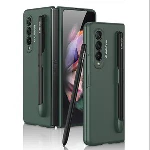 GKK Matte Frosted Hard PC Cover Mobile Case for Galaxy Z Fold 3 with pen slot W22 zfold 4 Case with Pen