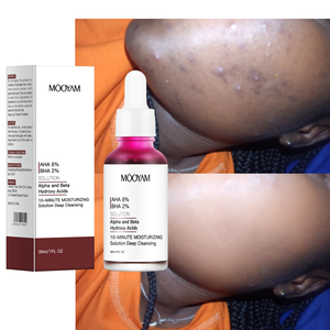 Aha 8% + BHA 2% giải pháp làm sạch sâu huyết thanh trên khuôn mặt OEM nhãn hiệu riêng sản phẩm chăm sóc da mooyam giải pháp dưỡng ẩm 10 phút - Product Image 1