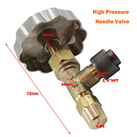 Vanne à aiguille en acier inoxydable 1/8" NPT pour gaz et charbon, résistante à la corrosion, étanche, anti-poussière et résistante à la chaleur, accessoires pour barbecue de table