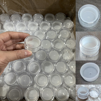 Pots vides pour huiles essentielles de 5 grammes, pots de 5g et 10g, pots de 5ml et 10ml, pots en plastique PS pour crème contour des yeux avec insert en silicone, contenants cosmétiques