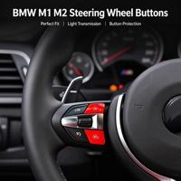 Kit Tombol M1 M2, Dekorasi Retrofit untuk Mode M, Cocok untuk BMW Seri 3 Seri 5