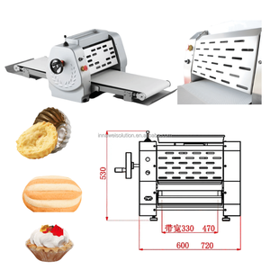 Petite machine à rouler la pâte électrique pour la fabrication de mille-feuilles, de strudels, de pâtes feuilletées, de biscuits, de pâtes à pâtisserie - Product Image 6