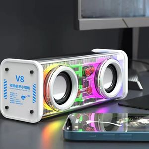 2024 gran oferta V8 transparente Mecha altavoz TWS colorido LED Subwoofer altavoz inalámbrico para exteriores - Product Image 5