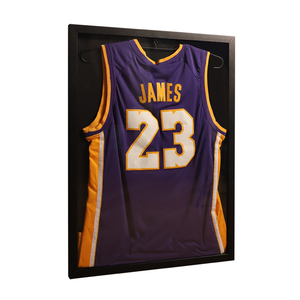 Shadow Box Frame Jersey Composite Wood Large Sports Shirt Jersey Shadow Box For Basketball Football T Shirt Frame