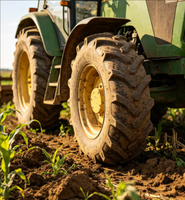 Pneu de tracteur agricole solide 13.6-28 23.1x26 pour usage industriel, marque OEM, garantie 1 an, prix abordable