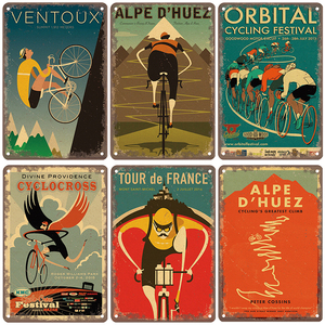 Affiche <span class=keywords><strong>de</strong></span> vélo Vintage <span class=keywords><strong>Plaque</strong></span> <span class=keywords><strong>de</strong></span> vélo rétro Cyclocross <span class=keywords><strong>Plaque</strong></span> métallique signe en étain Garage <span class=keywords><strong>maison</strong></span> décor mural 20x30cm - Product Image 5