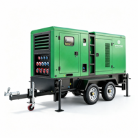 Générateur diesel 150 kVA sur remorque, triphasé 120/240 V, alimentation de secours et de service principal pour usage domestique et commercial