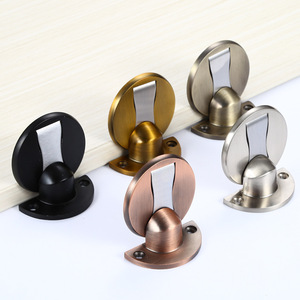 Tope de puerta de aleación de zinc, soporte magnético para puerta con montaje en el suelo, para hotel, dormitorio, baño, diseño minimalista, fácil instalación - Product Image 4