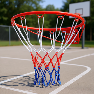 Aro de Baloncesto de Acero de 18 Pulgadas con Red, Multicolor, Fácil de Instalar, Accesorio de Repuesto - Product Image 2