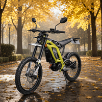 Moto tout-terrain électrique ZONSEN EX2 72V 4000W avec batterie 74V 32Ah, roues à rayons 1.4x19 avant et 1.6x19 arrière