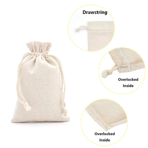 Sacs en coton personnalisés avec logo imprimé, sacs à cordon promotionnels, pochettes de rangement imperméables, petits sacs cadeaux, sacs de shopping - Product Image 2