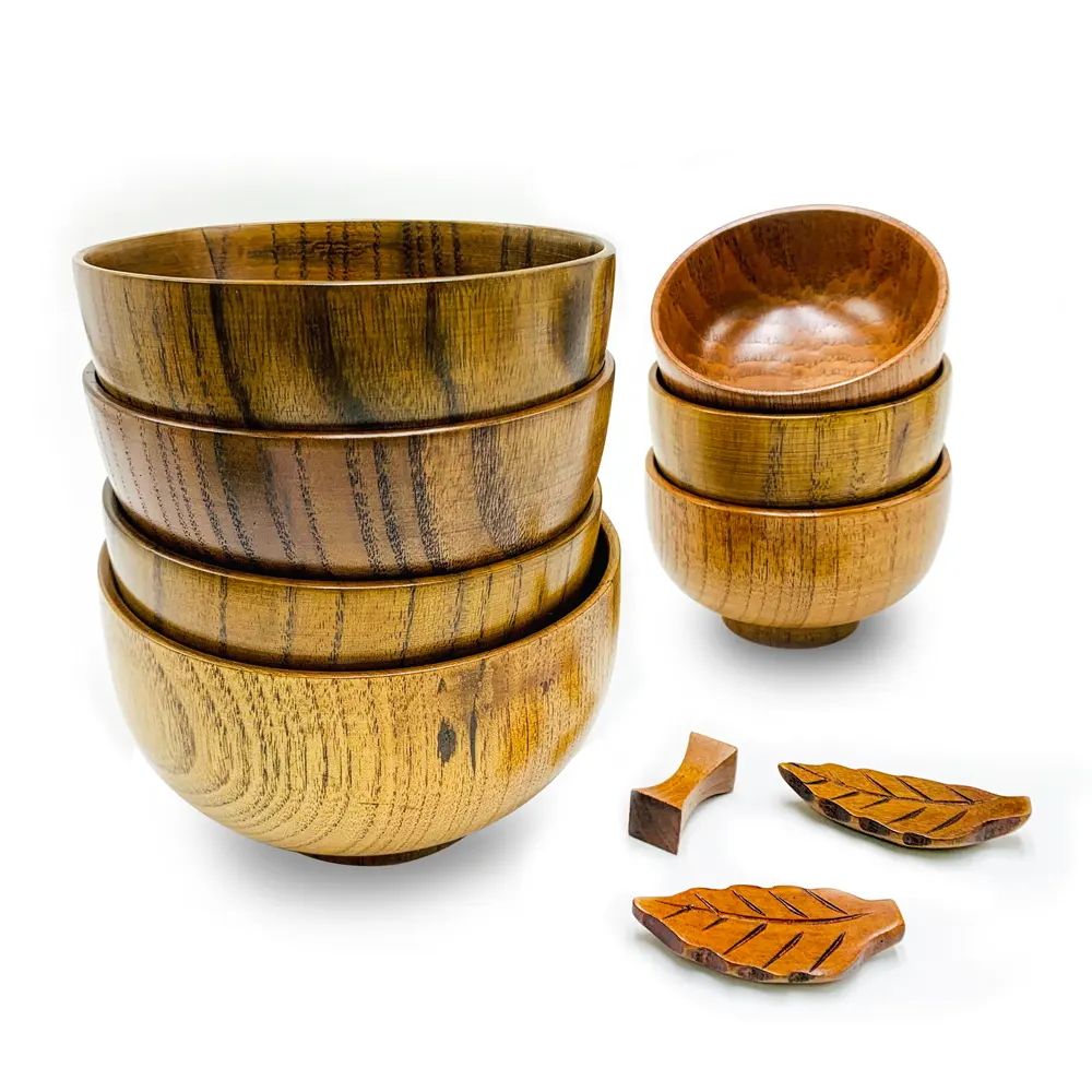 Новый дизайн, кухонные цельные чаши, набор, резные деревянные свечи, Барл, антиquewood, деревянная чаша