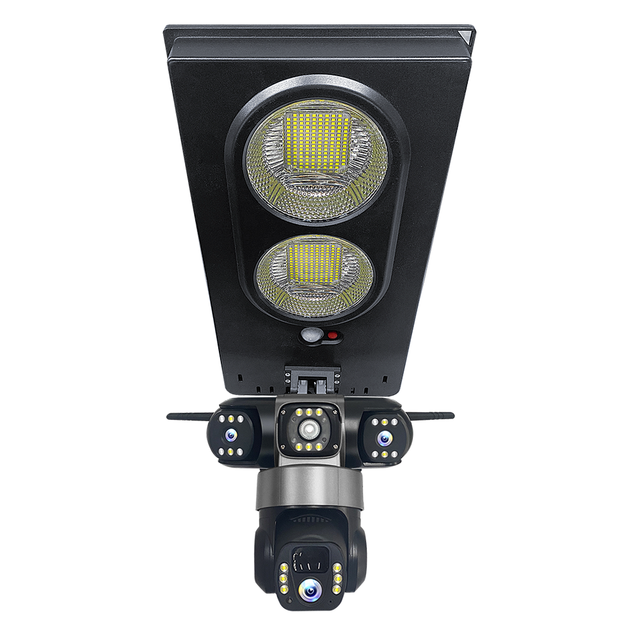 V380 Pro Wifi Solar Camera 16000Mah Battery PTZ Security De Seguridad LED 16W Solar Sun Power Street Light Camera CCTV 4G
