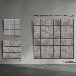 Carreaux de parking en porcelaine émaillée rectifiée numériquement 16x16 pouces, 12 mm, imperméables, antidérapants, pour usage intensif en extérieur - Product Image 4