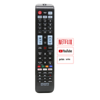 Télécommande universelle HUAYU RM-L1080 Plus à code fixe pour TV, câble, SAT, DVD, BD, Netflix/YouTube, 4 boutons, matériau ABS, 2 piles AAA
