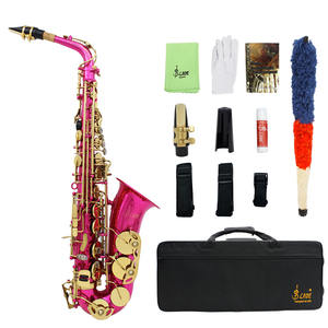 <span class=keywords><strong>SLADE</strong></span> Eb <span class=keywords><strong>Alto</strong></span> Saxophone Rose Gold Key E Flat <span class=keywords><strong>Alto</strong></span> <span class=keywords><strong>Sax</strong></span> Set Instrument à vent avec étui de transport Embouchure Pièces de brosse de nettoyage - Product Image 2