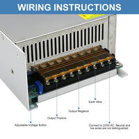 ESann Vente Directe Alimentation à découpage AC 100V-240V vers DC 24V 33.3A 800W Transformateur AC/DC pour Éclairage