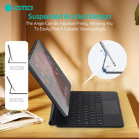 Étui clavier magnétique COTECi Trackpad pour tablette, étui clavier magique pour iPad 9e et 10e génération et iPad Pro 12.9