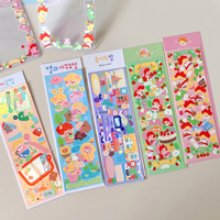 Feuille d'autocollants personnalisés OEM découpés à la forme, autocollants de personnages Kawaii pour l'emballage de papeterie et la marque de détail