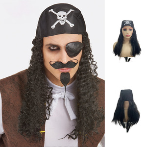 Perruque Synthétique Bouclée Ombre Pirates <span class=keywords><strong>des</strong></span> Caraïbes 26 Pouces pour Fête <span class=keywords><strong>Jeu</strong></span> de Rôle Halloween Mascarade - Product Image 1