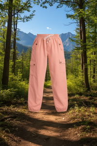 Pantalon cargo unisexe en toile, taille élastique, coupe ample avec poches, pour toutes les saisons, vêtements d'extérieur - Product Image 2