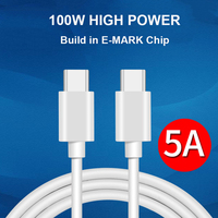 Câble USB Type C vers USB Type C 1M 2M 60W 100W PD à charge rapide 5A pour tablette et ordinateur