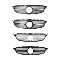 Grille avant professionnelle en ABS effet diamant pour Mercedes Classe C W205 2015-2018, référence OE 2058880260/A2058880260, pièces de style automobile