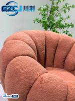 Canapé de salon coloré en forme de citrouille, design moderne, avec housse en lin – Vente en gros directe usine