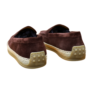 Vintage donkerbruine leren mocassins handgemaakte stijl heren rijloafers - Product Image 5