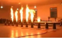150W Fire Flame Machine Dmx Télécommande Machine à feu à tête unique pour effet de scène