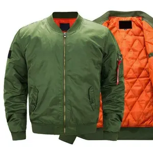 Nylon Winter Mens Bomber Flight Jacket with Cotton Padded