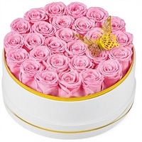 27 Ge conserveerde echte rozen in doos, eeuwige bloemen, cadeau voor verjaardag & jubileum voor vrouwen, vriendin, moeder |   Oorsprong China 1,74 pond