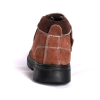 Chaussures de sécurité de soudage mi-hautes, anti-écrasement, anti-perforation, chaussures de sécurité, possibilité de personnalisation OEM, cuir de vachette suédé, chaussures de travail
