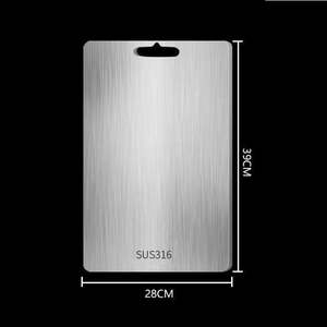 Tabla de Cortar de Titanio al por Mayor para Cocina, Acero Inoxidable 304, Engrosada, Doble Cara, Grado Alimenticio, Portátil, para Cortar Frutas y Carne - Product Image 3