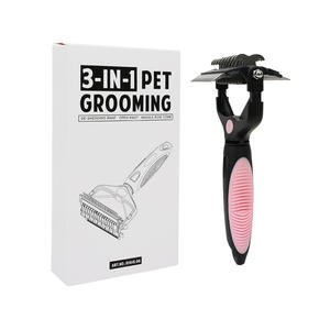 <span class=keywords><strong>Brosse</strong></span> de peignage et de démêlage multifonctionnelle trois en un pour enlever les cheveux lâches Nettoyage simple Produit de beauté pour animaux de compagnie - Product Image 6