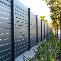 Panel de Valla de Aluminio con Rejillas, Privacidad para Jardín, Separador de Patio, Recubrimiento en Polvo, Resistente a la Oxidación, Tamaño y Color Personalizados, Venta al Por Mayor, OEM