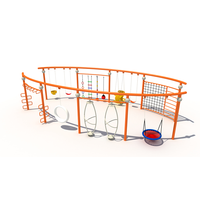 Ensemble de balançoires pour enfants avec structure métallique et sièges en plastique pour les aires de jeux extérieures des jardins d'enfants et des écoles