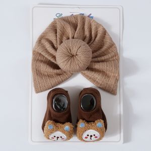 Ensemble bonnet et chaussettes tricotés pour nouveau-né Rain Elf Cross-Border Spring, style dessin animé, vente en gros - Product Image 2