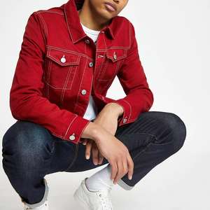 denim jacket red men