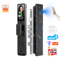 Cerradura Digital WiFi TUYA con Reconocimiento Facial 3D, Huella Dactilar, Contraseña y Desbloqueo por Código para Puertas de Madera - Personalizable