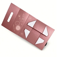 Boîte cadeau portable avec poignée, logo personnalisé, emballage cosmétique pour coffret cadeau de soins de beauté, vente en gros
