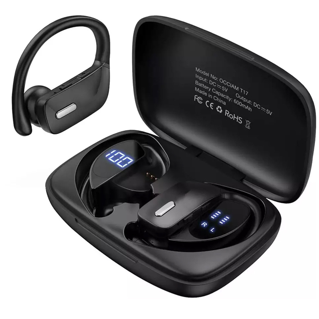TWS 5.0 Stereo Earhooks for Earphones with Digital Display JL Chipset IPX-8 Waterproof Wireless Earbuds
