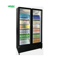 Vitrine Réfrigérée Commerciale Highbright, Monotempérature, pour Supermarché, avec Porte en Verre Basse Émissivité et Refroidissement par Air Intégré