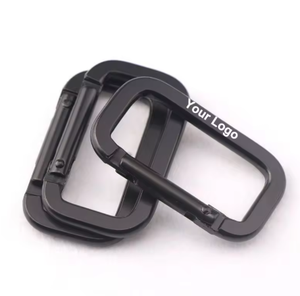 Mosquetón Cuadrado de Alta Resistencia con Acabado Electrolítico Negro, Mosquetón Cuadrado de Aleación de Aluminio con Capacidad de Carga de 22 KG y Logotipo Personalizado - Product Image 2