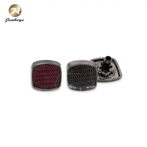 Square Shape Design Clear Enamel metal snap button black base and red base zinc alloy Metal Buttons