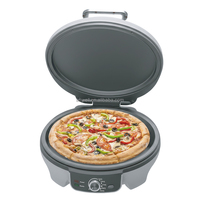 ANWELL Four à pizza électrique multifonctionnel antiadhésif de 12 pouces pour pizzas, calzones, crêpes et omelettes