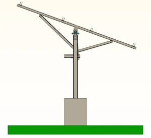 Extreme Environment Rated Single <strong>Post</strong> Galvanized Steel Solar Panel Mounting <strong>Bracket</strong> - Product Image 2
